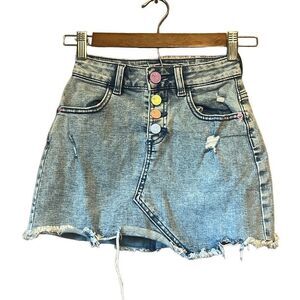 Justice denim jean skirt‎ girls size 8 ￼